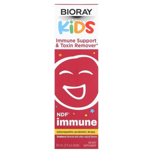 Bioray, Kids, Immune Support & Toxin Remover, Blueberry Flavor, 2 fl oz (60 ml)