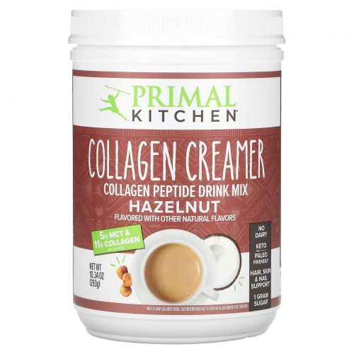 Primal Kitchen, Collagen Creamer, фундук, 293 г (10,34 унции)