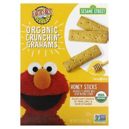 Earth's Best, Organic Crunchin' Grahams, для детей от 2 лет, медовые палочки, 150 г (5,3 унции)