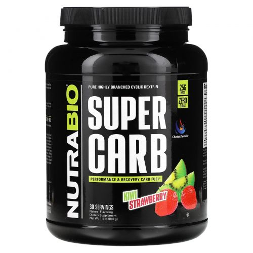 Nutrabio Labs, Super Carb, киви и клубника, 840 г (1,9 фунта)