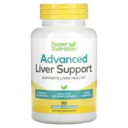 Super Nutrition, Advanced Liver Support, улучшенная поддержка печени, 90 вегетаринских капсул