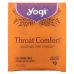 Yogi Tea, Органический, Throat Comfort без кофеина, 16 чайных пакетиков, 1.27 унций (36 г)