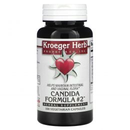 Kroeger Herb Co, Candida Formula # 2, 100 вегетарианских капсул