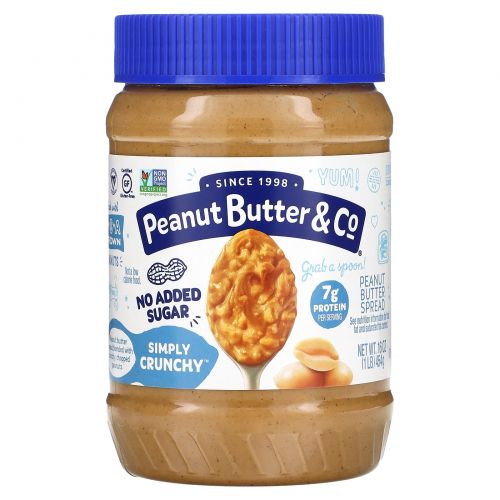 Peanut Butter & Co., No Added Sugar, Simply Cruchy, 16 oz (454 g)