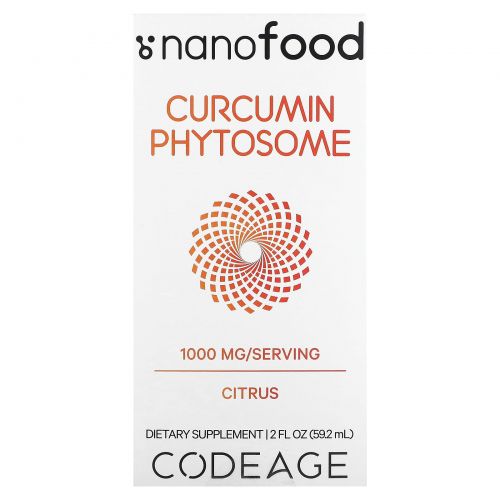 Codeage, Curcumin Phytosome, цитрусовые, 1000 мг, 59,2 мл (2 жидк. Унции)