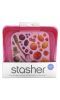 Stasher, Многоразовый силиконовый контейнер для еды, удобный размер для бутербродов, средний, малиновый, 450 мл (15 жидк. унций)