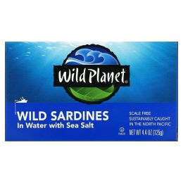 Wild Planet, Сардины в ключевой воде, 4,375 унции (125 г)