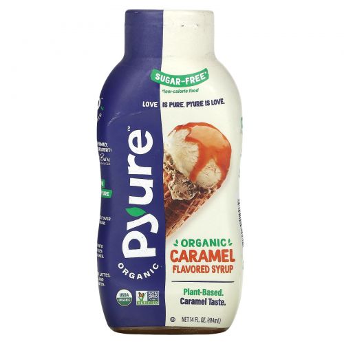 Pyure, Organic Sugar-Free Caramel Flavored Syrup, 14 fl oz (415 ml)