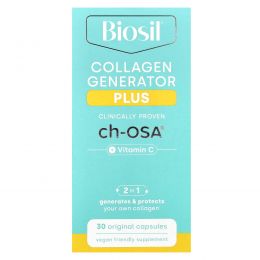 BioSil, Collagen Generator Plus с витамином C, 30 оригинальных капсул