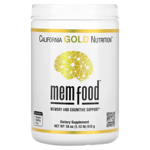 California Gold Nutrition, MEM Food, для поддержки памяти и когнитивных функций, 18 унций (510 г)