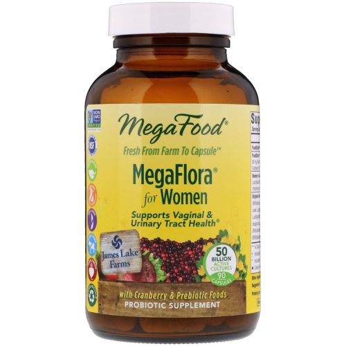 MegaFood, МегаФлора Для женщин, 90 капсул