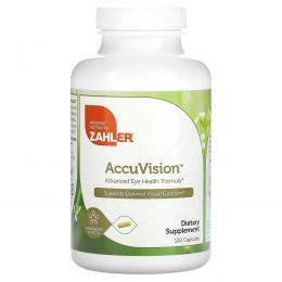 Zahler, AccuVision, улучшенная формула для здоровья глаз, 120 капсул