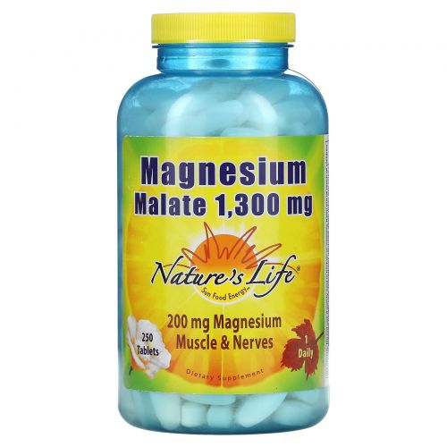 Nature's Life, Magnesium Malate, 1,300 mg, 250 Tablets