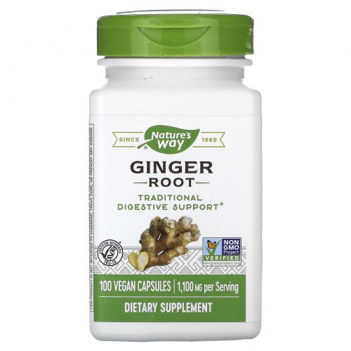 Nature's Way, Ginger Root, 550 mg, 100 Vegan Capsules