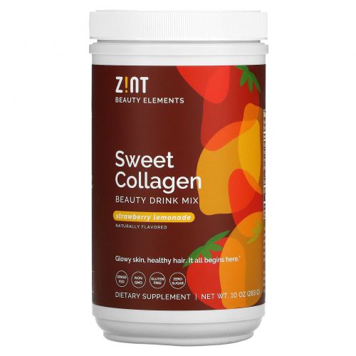 ZINT, Sweet Collagen, смесь для косметических напитков, клубничный лимонад, 283 г (10 унций)