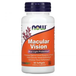 Now Foods, Macular Vision, Blue Light Protection, 50 Softgels