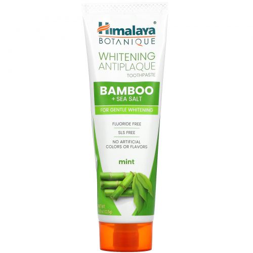 Himalaya, Whitening Antiplaque Toothpaste, Bamboo + Sea Salt, Mint, 4.0 oz ( 113 g)