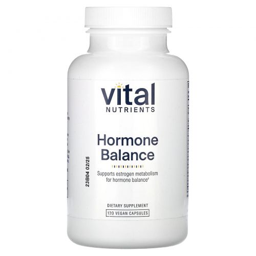 Vital Nutrients, Hormone Balance, гормональный баланс, 120 веганских капсул