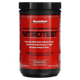 MuscleMeds, Nitrotest, андрогенный предтренировочный усилитель, арбуз, 468 г (16,51 унции)