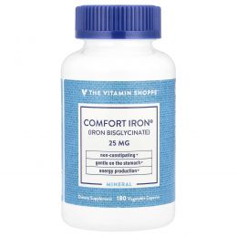 The Vitamin Shoppe, Comfort Iron®, 25 мг, 180 растительных капсул