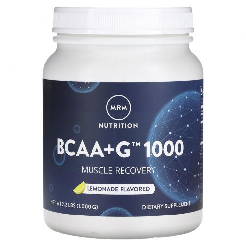 MRM, BCAA + G 1000, со вкусом лимонада, 2,2 фунта (1000 г)