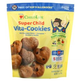 ChildLife, Your Super-Child Cookies, печенье, ассорти вкусов, 5 индивидуальных упаковок со снеками, по 27 г (0,95 унции)