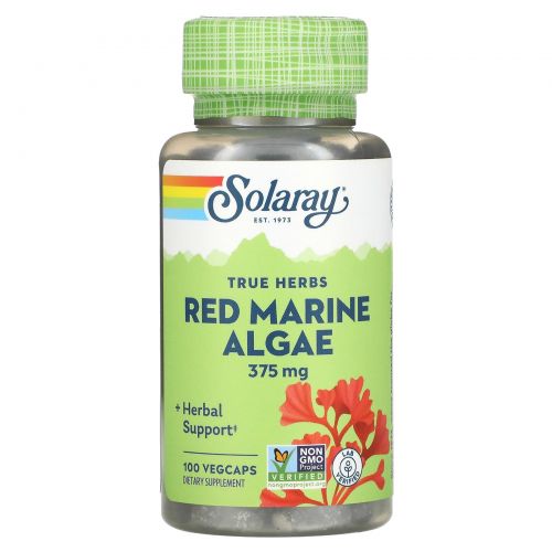 Solaray, Красные морские водоросли, 375 мг, 100 вегетарианских капсул