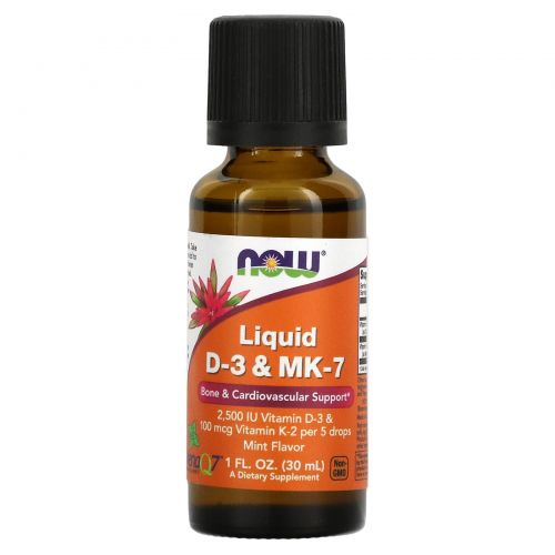 Now Foods, Liquid D-3 & MK-7, 1 fl oz (30 ml)