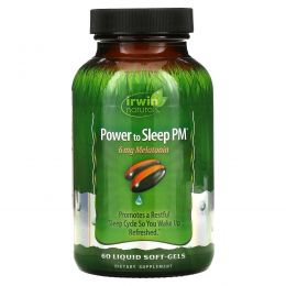 Irwin Naturals, Мощь для сна ПМ, 60 мягких желатиновых капсул с жидким наполнением