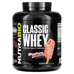 Nutrabio Labs, Classic Whey Protein, клубничное песочное печенье, 2268 г (5 фунтов)