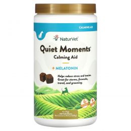 NaturVet, Quiet Moments, успокаивающее средство с мелатонином, для собак, 240 жевательных таблеток, 528 г (18,6 унции)