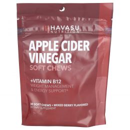 Havasu Nutrition, жевательные таблетки с яблочным уксусом, со вкусом ягодного ассорти, 30 жевательных таблеток