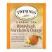 Twinings, травяной чай, ханибуш, мандарин и апельсин, без кофеина, 20 чайных пакетиков в индивидуальной упаковке, 40 г (1,41 унции)