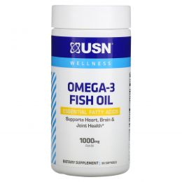 USN, Рыбий жир с омега-3, 1000 мг, 90 мягких таблеток