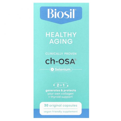 BioSil, Healthy Aging + селен, 30 оригинальных капсул