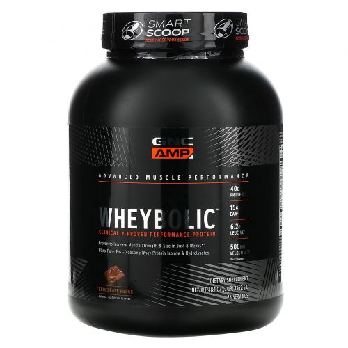 GNC, Wheybolic, Chocolate Fudge, 3 lb (1362.5 g)