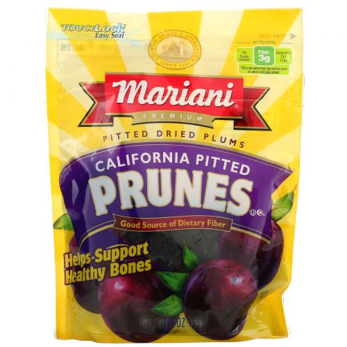 Mariani Dried Fruit, Premium, калифорнийский чернослив без косточек, 198 г (7 унций)