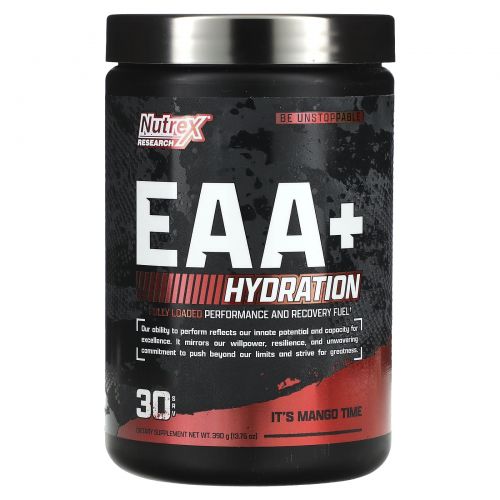 Nutrex Research, EAA+ Hydration, порция манго, 390 г (13,76 унции)