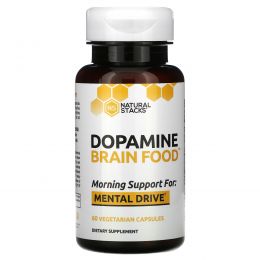 Natural Stacks, Dopamine Brain Food, 60 Vegetarian Capsules