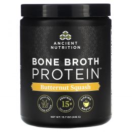 Dr. Axe / Ancient Nutrition, Bone Broth Protein, мускатная тыква, 446 г (15,7 унции)