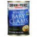 Crown Prince Natural, Boiled Baby Clams, Packed in Water, 10 oz (283 g)