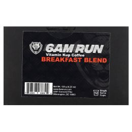 6AM Run, Vitamin Kup Coffee, смесь для завтрака, без кофеина, 12 порционных чашек, 120 г (4,23 унции)