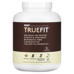 RSP Nutrition, TrueFit, коктейль из белка из мяса животных на подножном корму, шоколад, 4 ф. (1813 г)