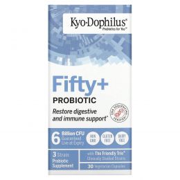 Kyolic, Kyo-Dophilus, Fifty + Probiotic, 6 Billion CFU, 30 Vegetarian Capsules