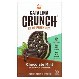 Catalina Crunch, Keto Sandwich Cookies, Chocolate Mint, 16 Cookies, 6.8 oz (193 g)