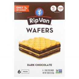 Rip Van Wafels, Темный шоколад, 6 пакетиков по 22 г (0,78 унции)