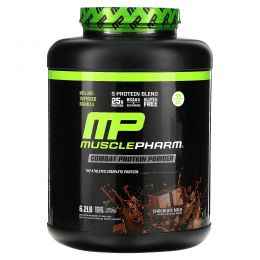 MusclePharm, Combat Protein, протеиновый порошок, со вкусом шоколадного молока, 2831 г (6,2 фунта)