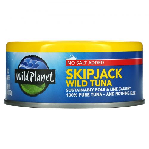 Wild Planet, No Salt Added, Skipjack Wild Tuna, 5 oz (142 g)
