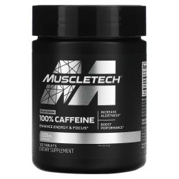 Muscletech, Essential Series, Platinum 100% Caffeine, 200 mg, 125 Tablets