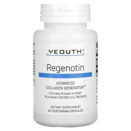 Yeouth, Регенотин, Усовершенствованный генератор коллагена, 60 вегетарианских капсул